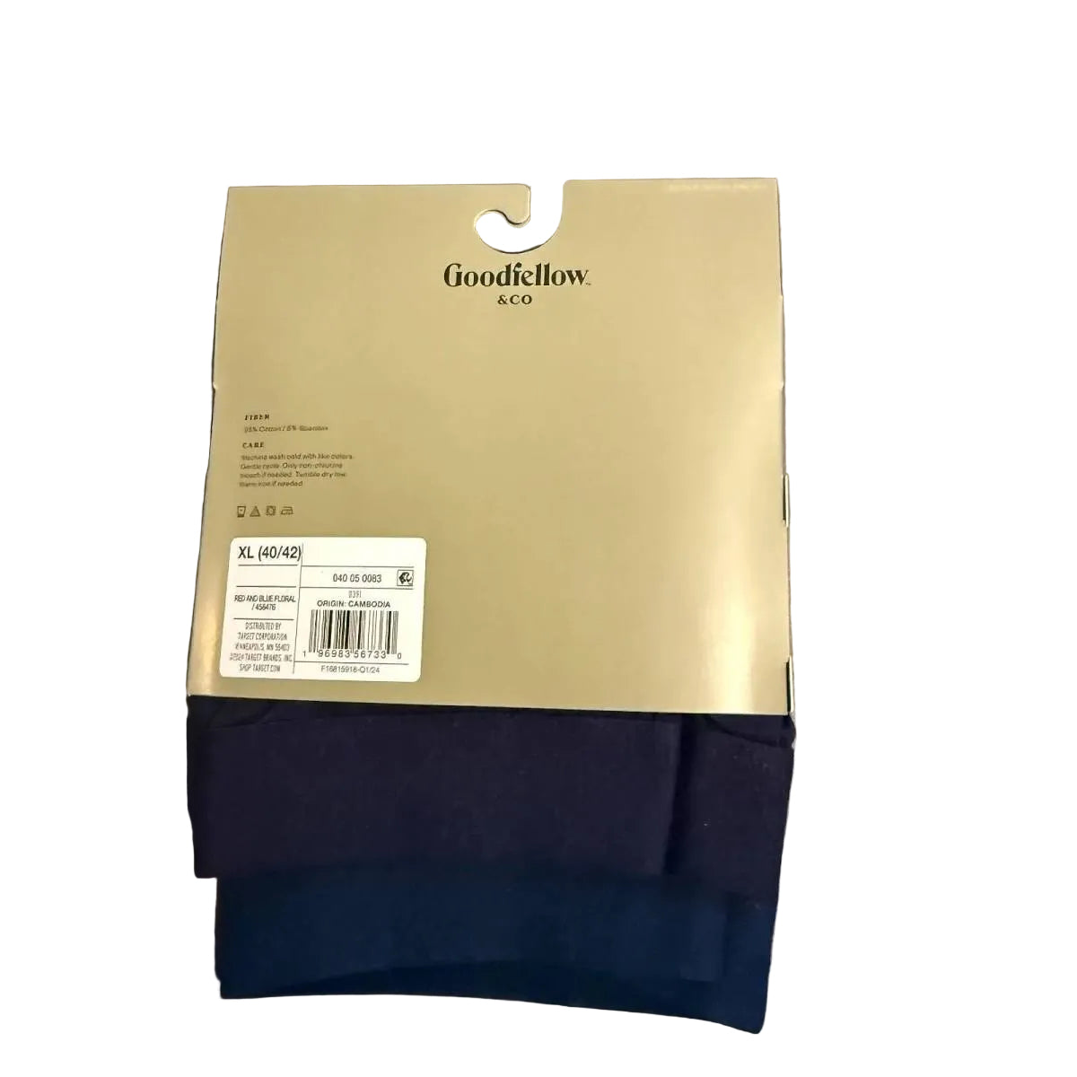 Goodfellow & Co Men's Boxer Briefs Red Blue Floral 2pk - XL (40/42)