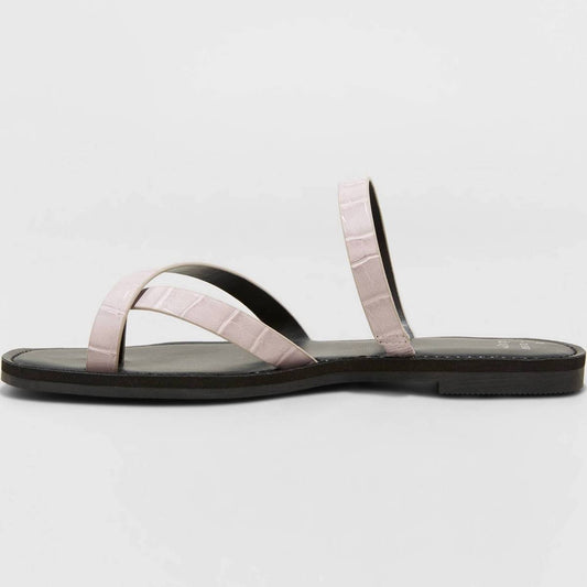 A New Day Women's Felicity Square Toe Cross Strap Sandals - Size 10