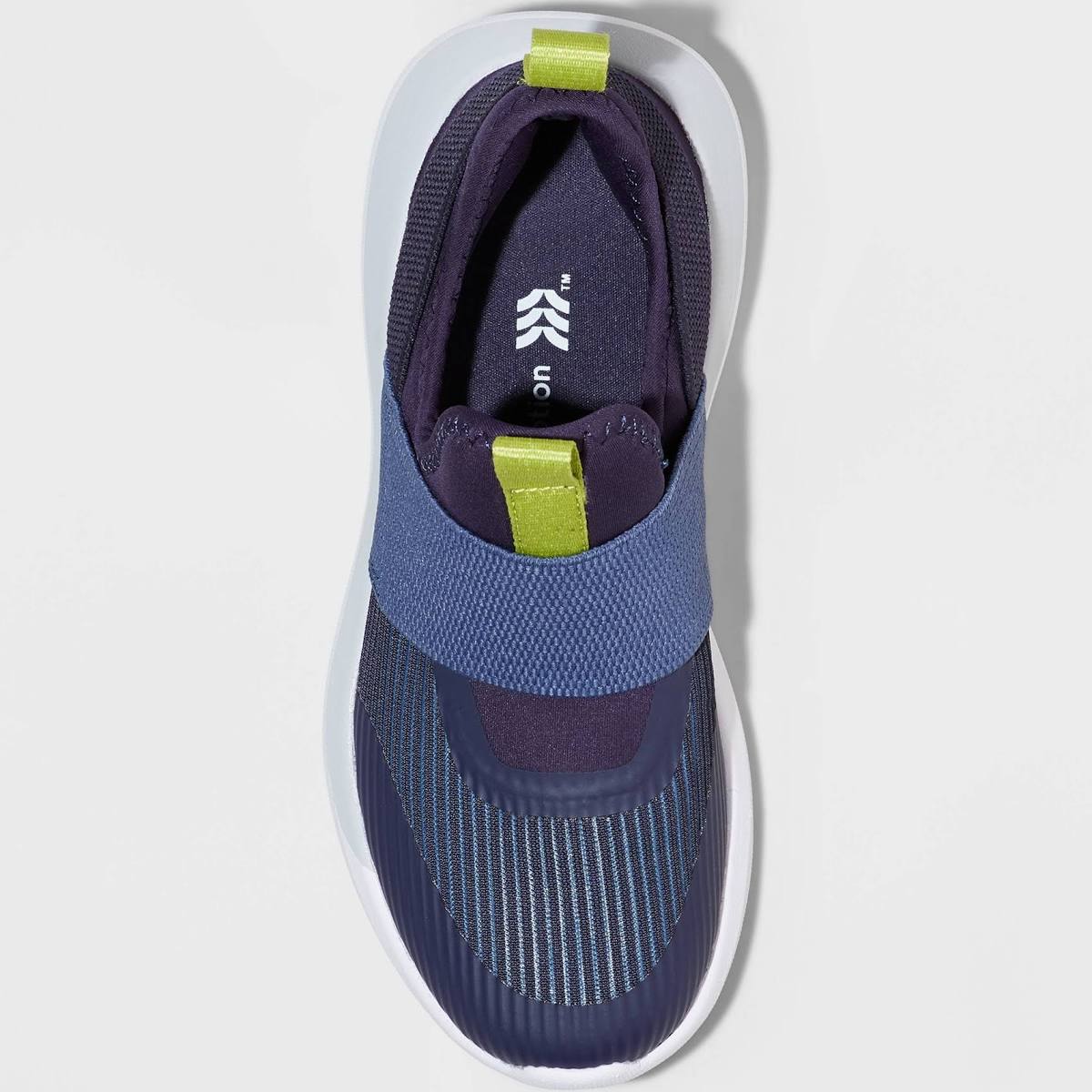 Kids' Silver Pull-On Performance Sneakers Navy - All in Motion - Size 4