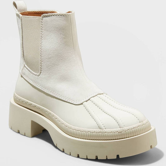 Universal Thread Women’s Ella Chelsea Duck Boots Off-White - CHOOSE SIZE