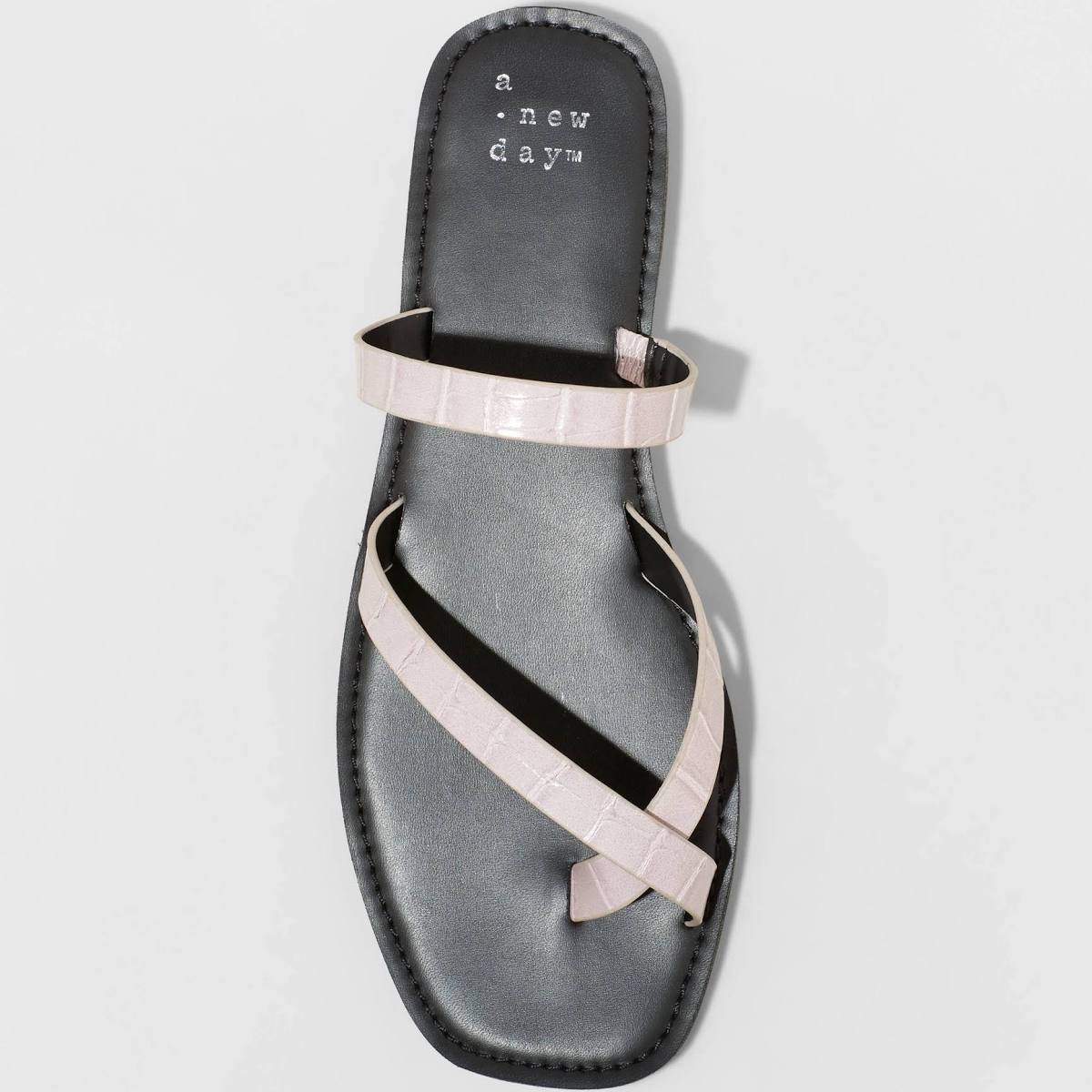 A New Day Women's Felicity Square Toe Cross Strap Sandals - Size 10