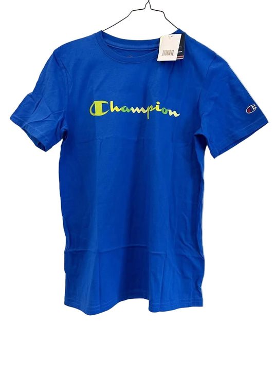 Boys Logo-Print Casual Bozetto Blue Active Wear T-shirt - Champion - CHOOSE SIZE