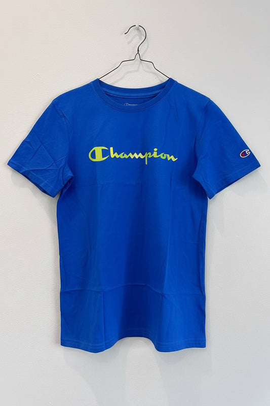 Boys Logo-Print Casual Bozetto Blue Active Wear T-shirt - Champion - CHOOSE SIZE