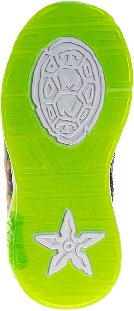 Teenage Mutant Ninja Turtles Boys Light Up Sneakers  Gray Black - Size 7