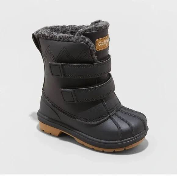 Cat & Jack Toddler Denver Winter Boots Black -  CHOOSE SIZE