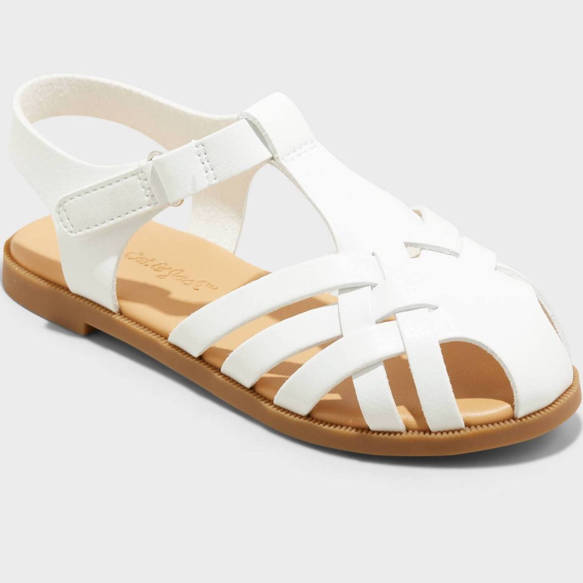 Toddler Cat & Jack Ella Fisherman Sandals White - CHOOSE SIZE