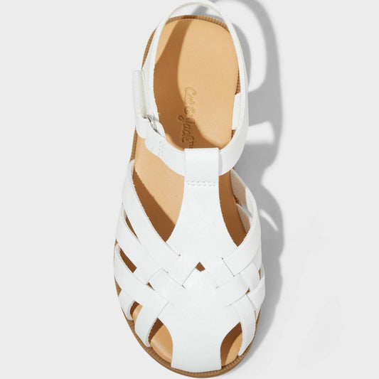 Toddler Cat & Jack Ella Fisherman Sandals White - CHOOSE SIZE