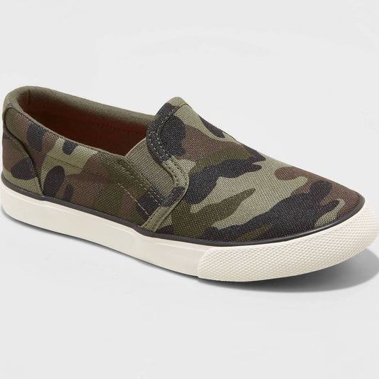 Cat & Jack Boys Enzo Slip On Sneakers Camouflage - CHOOSE SIZE