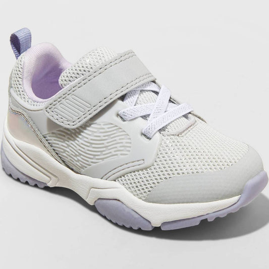 Cat & Jack Toddler's Ari Apparel Sneakers Gray Light Purple - Size 5