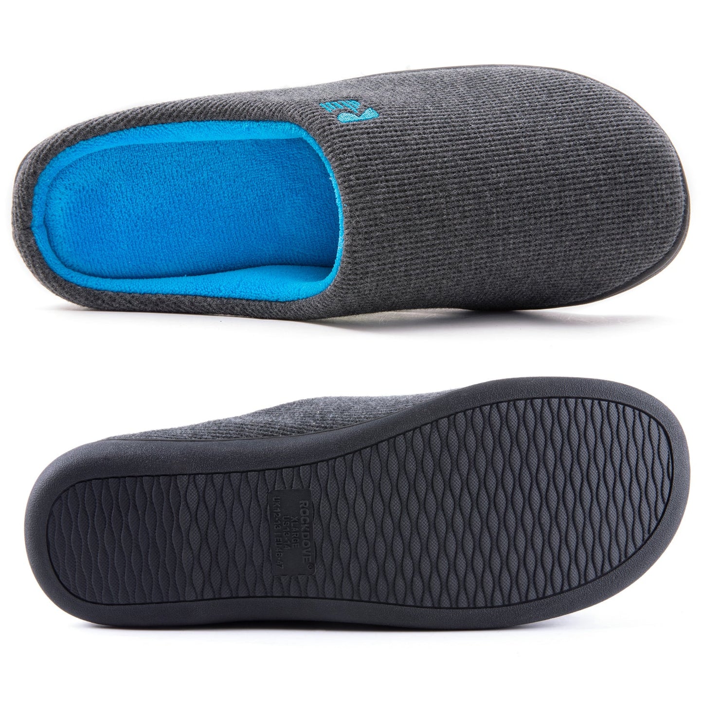 RockDove Men's Original Two-Tone Memory Foam Slipper - sz 9-10(L)